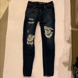 American eagle ripped jeans size 0 short